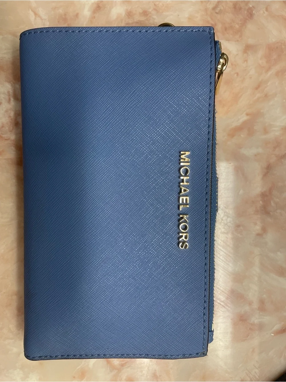 MICHAEL Michael Kors French Blue Jet Set Travel Double Zip Wristlet